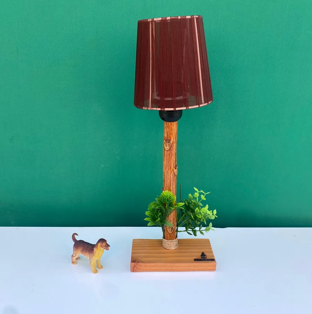 Pembe Güzel  Ahşap Lambader